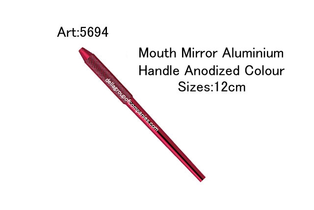 Mouth Mirror Aluminium Handle Anodized Colour