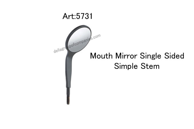 Mouth Mirror Single Sidede Simple Stem