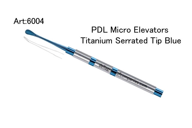 PDL Micro Elevator Titanium Serrated Tip Bule 