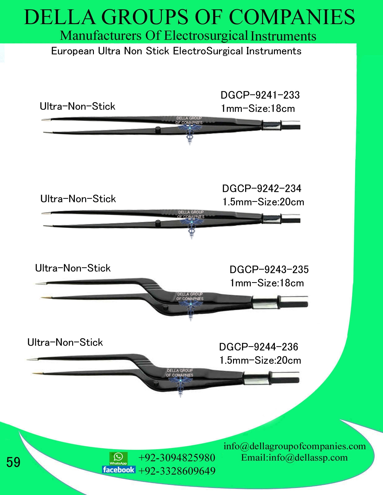 European Bayonet Ultra Non-Stick Forceps