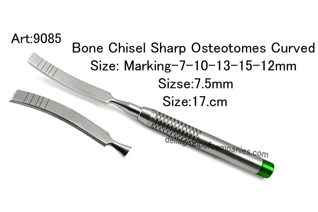  Bone Chisel Sharp Osteotomes Curved  