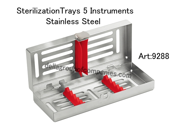 Locking Sterilization Trays 7 Instruments Stainless Steel   