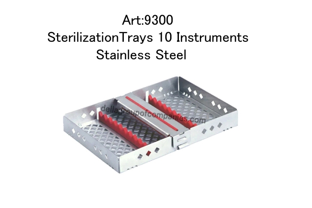 Sterilization Trays 10 Instruments Stainless Steel  
