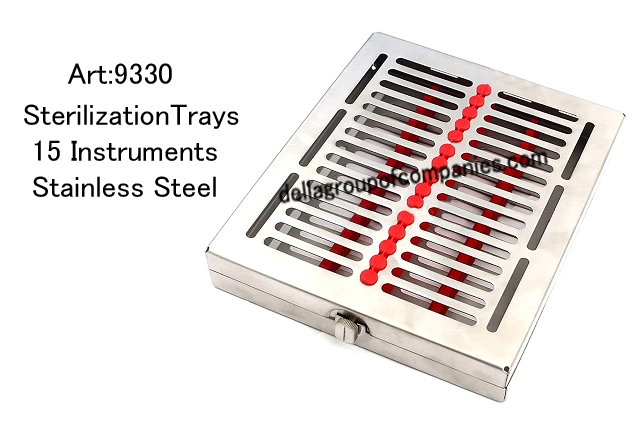 Locking Sterilization Trays 15 Instruments Stainless Steel  