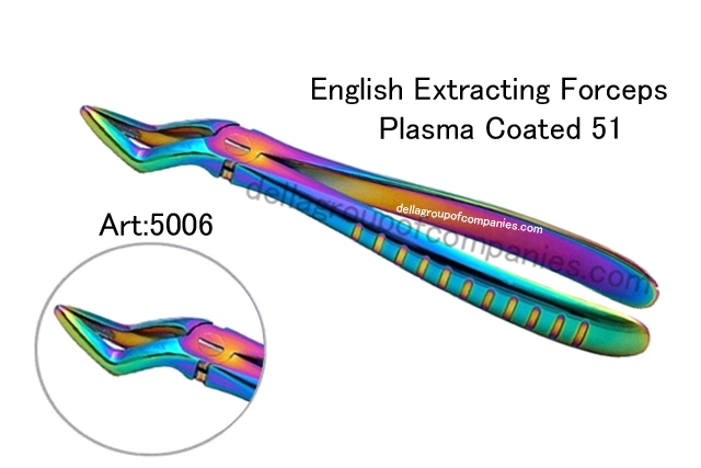 Dental English Extracting Forceps Plasma Color Fig. #51