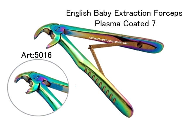 Dental English Baby Extracting Forceps Plasma Color  (Fig. #7