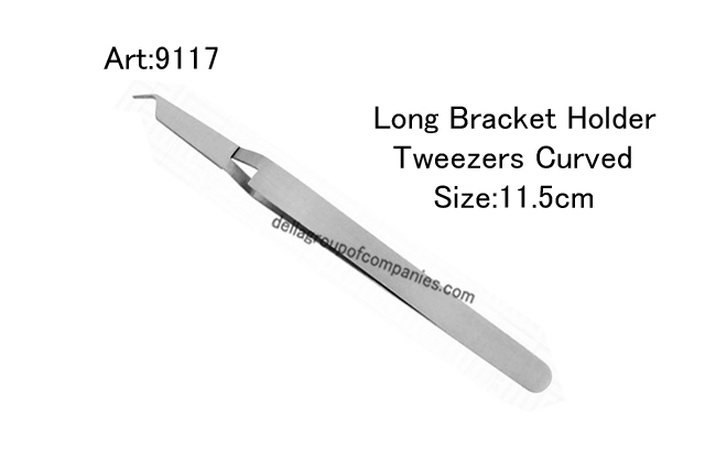 Brackek Holder Tweezers Curved 