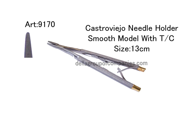 Castroviejo Needle Holder  Smooth Model With T/C