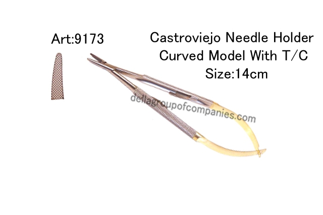 Castroviejo Needle Holder Curved Model With T/C​
