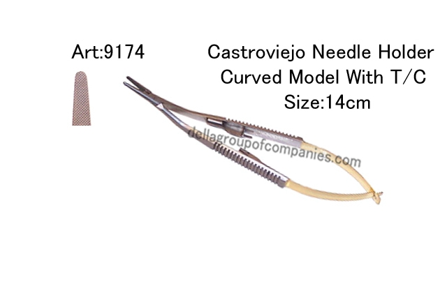 Castroviejo Needle Holder Curved Model With T/C​ 
