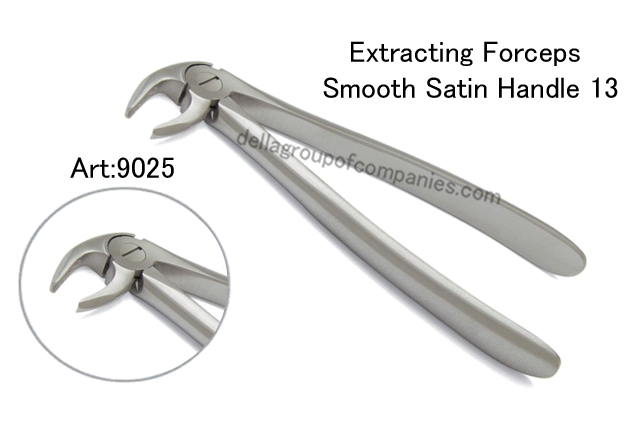 Dental English Extracting Forceps Smooth Satin Handle 