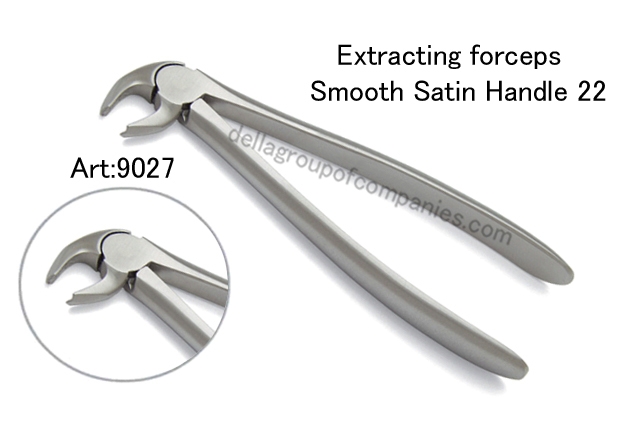 Dental English Extracting Forceps Smooth Satin Handle 